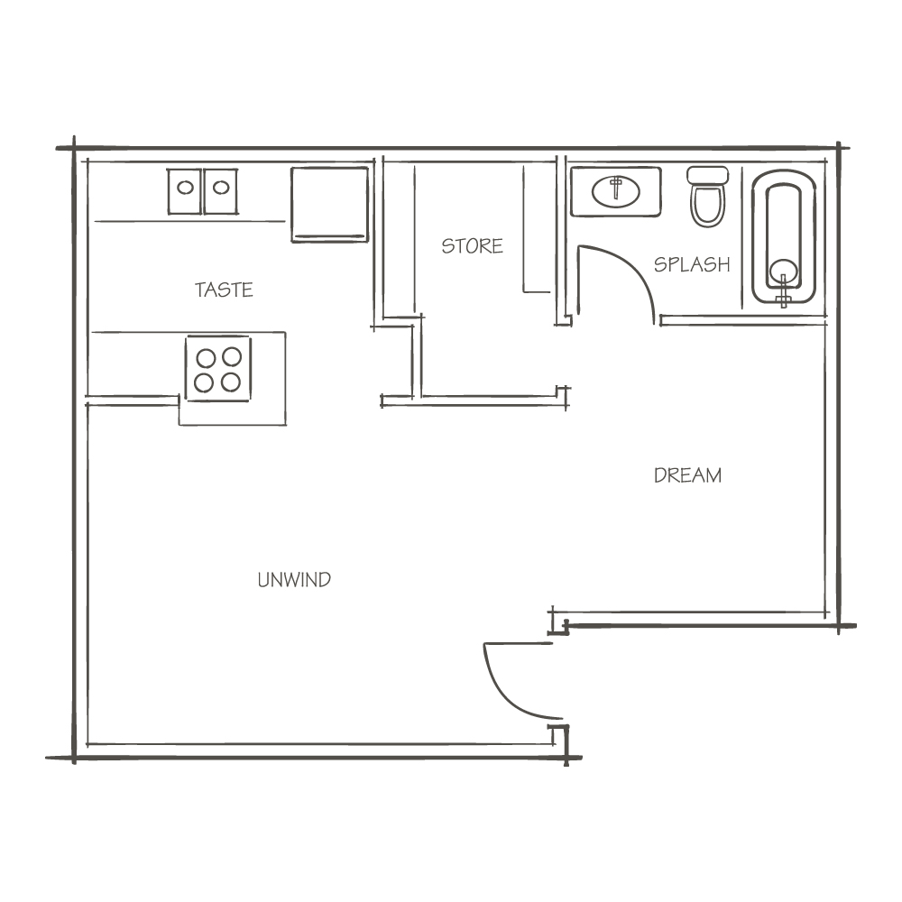 A1 / Studio The Nook Floor Plan